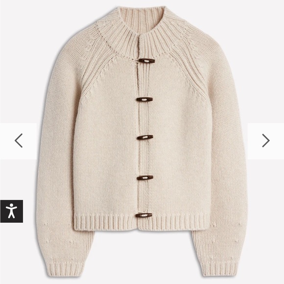 Boden Cream Sweater with Toggle Buttons small
